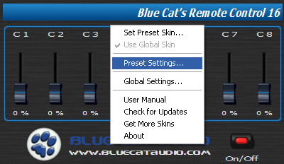 Step 02 - Open the presets settings window